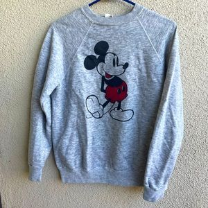 Vintage Mickey Mouse raglan sweater crew neck